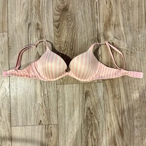 Victoria’s Secret Very Sexy Push Up Bra Pink and White Striped 34C